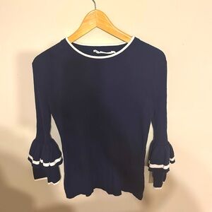 Frame puff sleeve sweater top